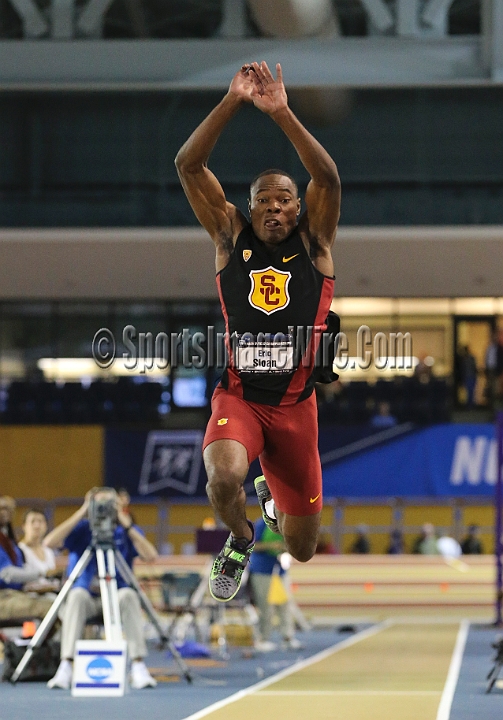 2016NCAAIndoorsSat-0120.JPG - Eric Sloan of USC took fourth in the men triple jump in 53-7 3/4 (16.35m) during the NCAA Indoor Track & Field Championships Saturday, March 12, 2016, in Birmingham, Ala. (Spencer Allen/IOS via AP Images)
